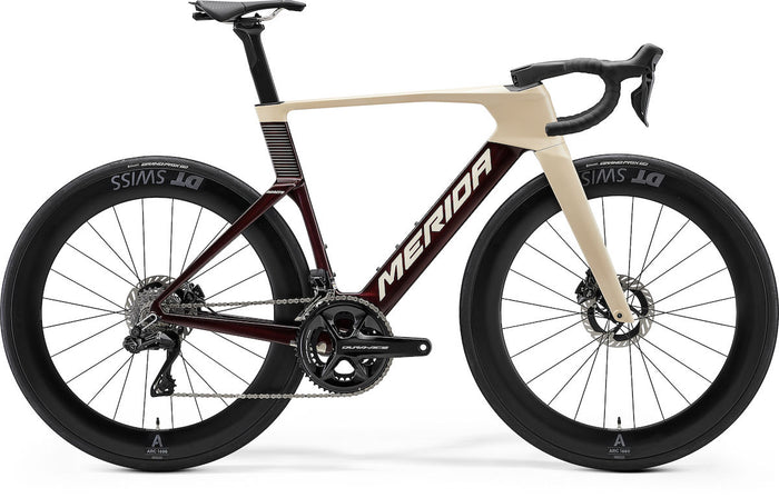 MERIDA REACTO PRO – Rennrad, Carbon, Shimano Dura Ace Di2, Vanilla/Passion Red
