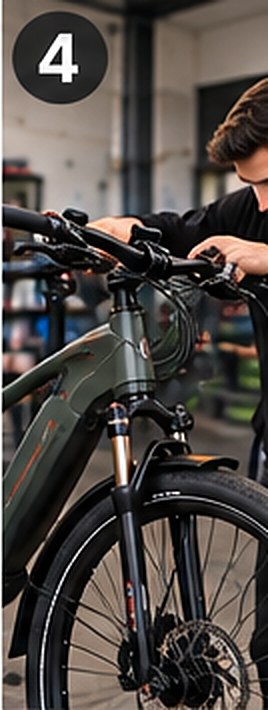 Professionelle Endmontage eines E-Bikes in der SMBikes Werkstatt