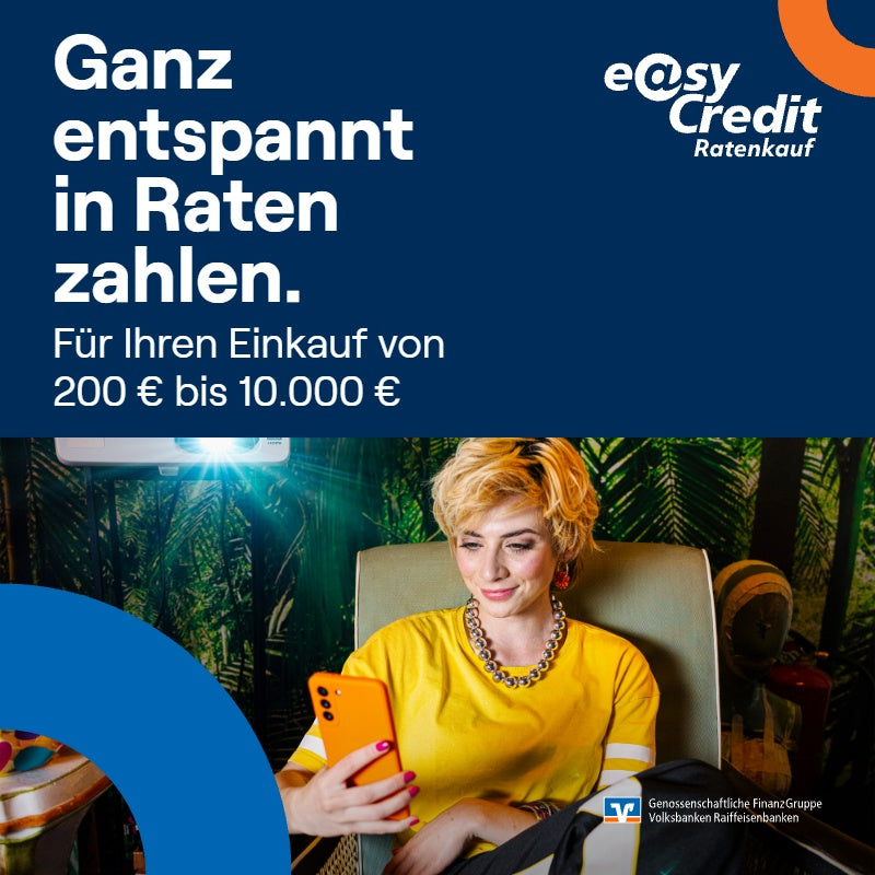 easyCredit-Ratenkauf: Ganz entspannt in Raten zahlen, für Ihren Einkauf von 200 bis 10.000 Euro